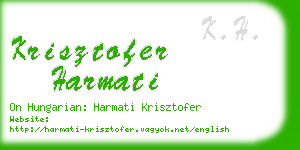 krisztofer harmati business card